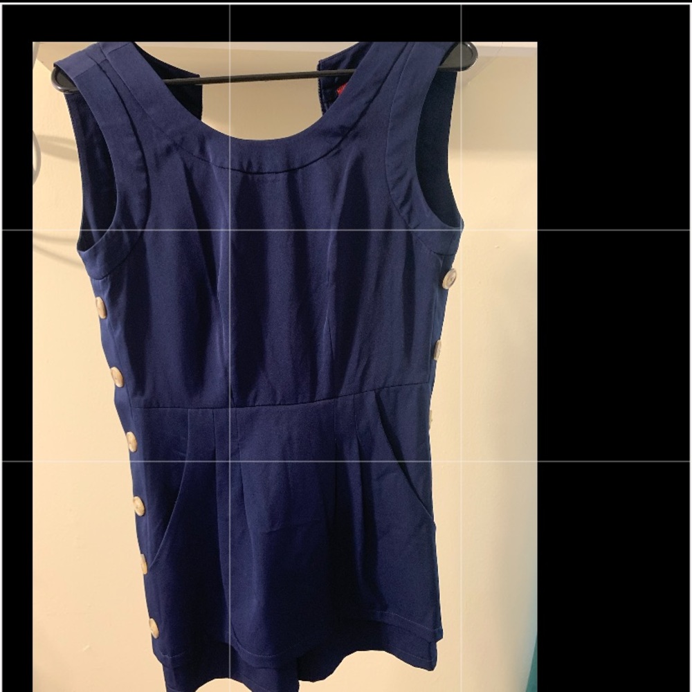 Navy Romper